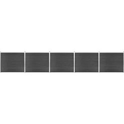 MAISON EXCLUSIVE - Ensemble de panneau de clôture wpc 872x146 cm gris