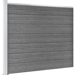 MAISON EXCLUSIVE - Ensemble de panneau de clôture wpc 872x146 cm gris