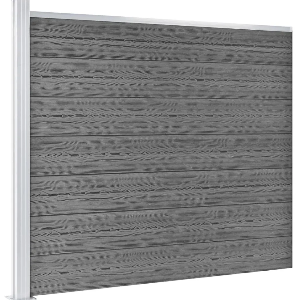 MAISON EXCLUSIVE - Ensemble de panneau de clôture wpc 872x146 cm gris