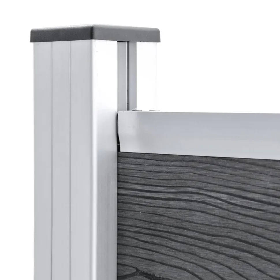 MAISON EXCLUSIVE - Ensemble de panneau de clôture wpc 872x146 cm gris