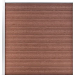 MAISON EXCLUSIVE - Ensemble de clôture wpc 2 carré + 1 incliné 446 x 186 cm marron