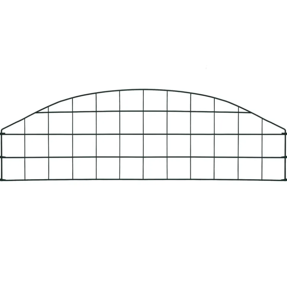 MAISON EXCLUSIVE - Ensemble de clôture de jardin arquée 77,3x26 cm vert