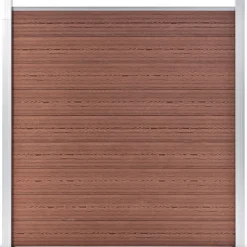 MAISON EXCLUSIVE - Ensemble de clôture wpc 3 carré + 1 incliné 619 x 186 cm marron