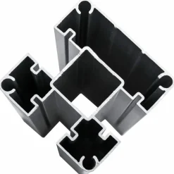 MAISON EXCLUSIVE - Ensemble de panneau de clôture wpc 872x146 cm noir