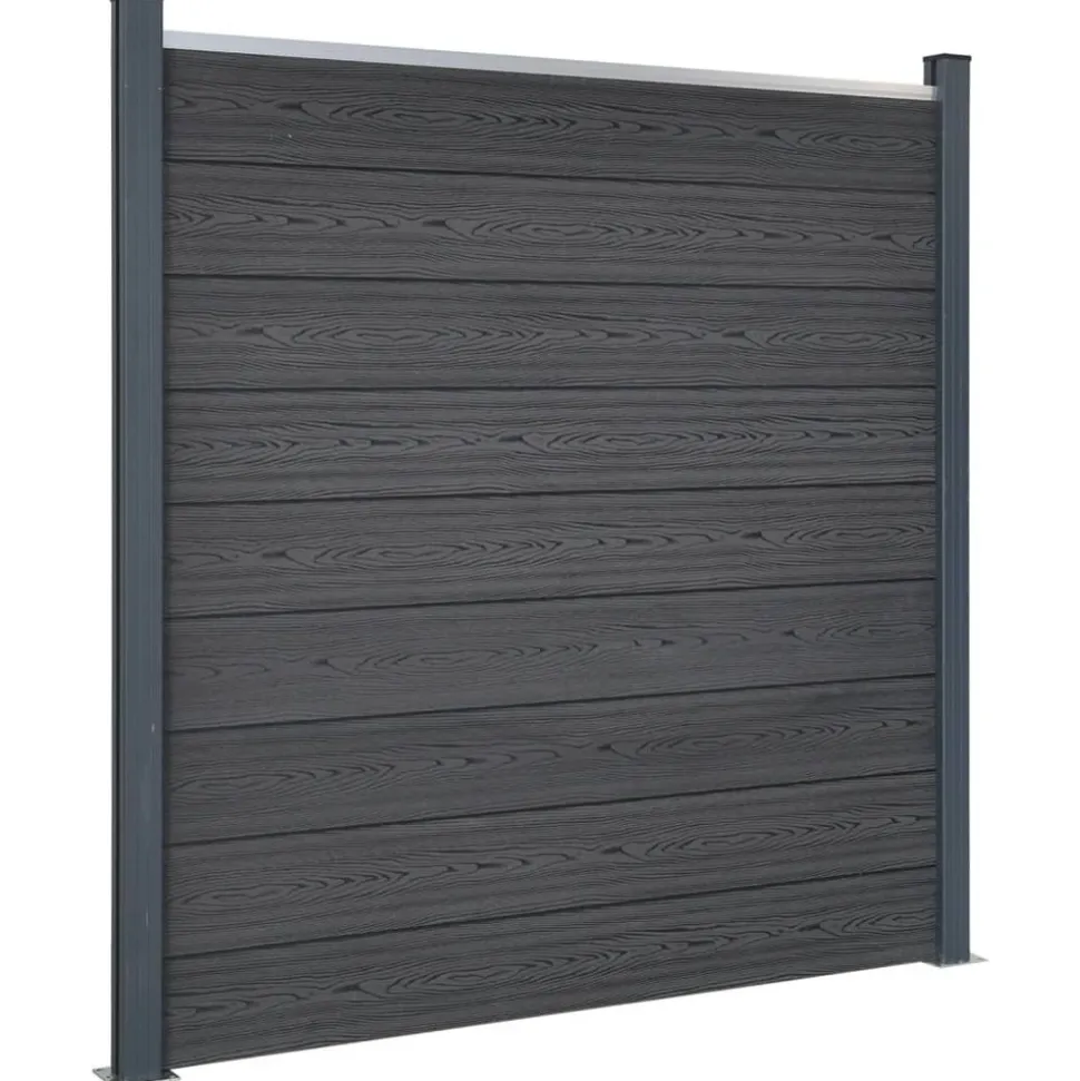 MAISON EXCLUSIVE - Ensemble de panneaux de clôture gris 353x186 cm wpc