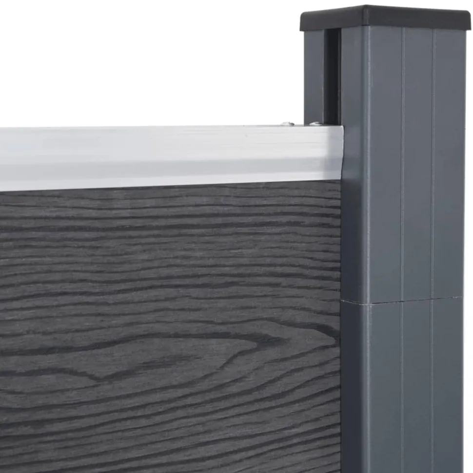 MAISON EXCLUSIVE - Ensemble de panneaux de clôture gris 353x186 cm wpc