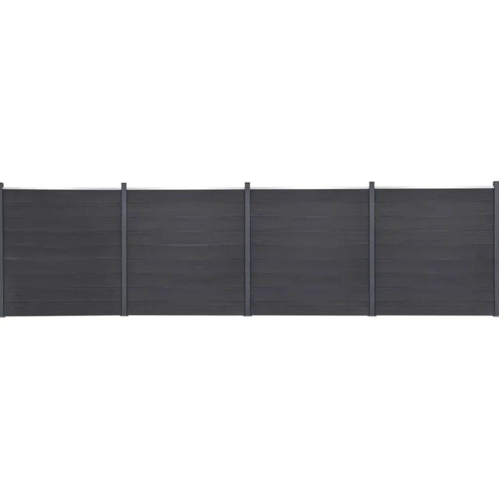 MAISON EXCLUSIVE - Ensemble de panneaux de clôture gris 699x186 cm wpc
