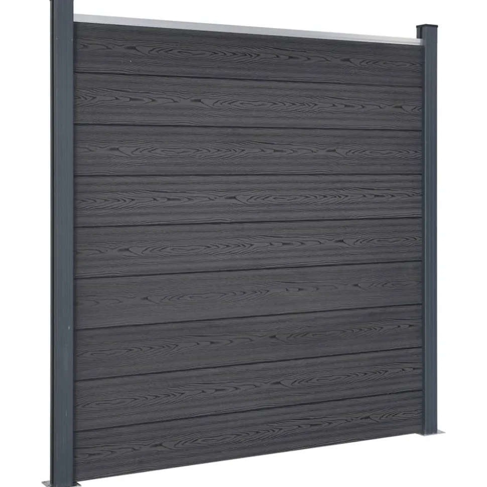 MAISON EXCLUSIVE - Ensemble de panneaux de clôture gris 699x186 cm wpc