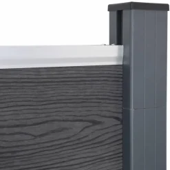MAISON EXCLUSIVE - Ensemble de panneaux de clôture gris 699x186 cm wpc