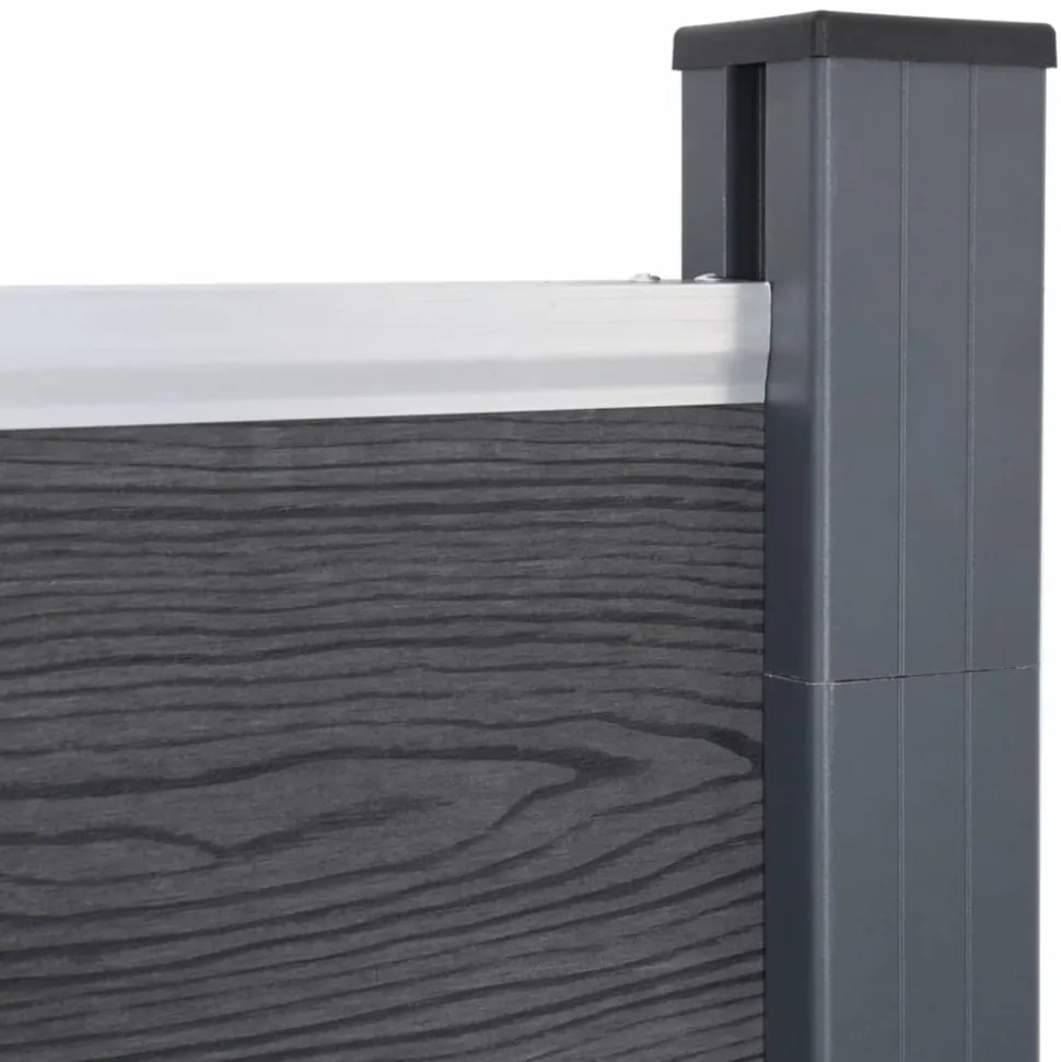 MAISON EXCLUSIVE - Ensemble de panneaux de clôture gris 699x186 cm wpc
