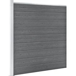 MAISON EXCLUSIVE - Ensemble de clôture wpc 6 carré + 1 incliné 1138x186 cm gris