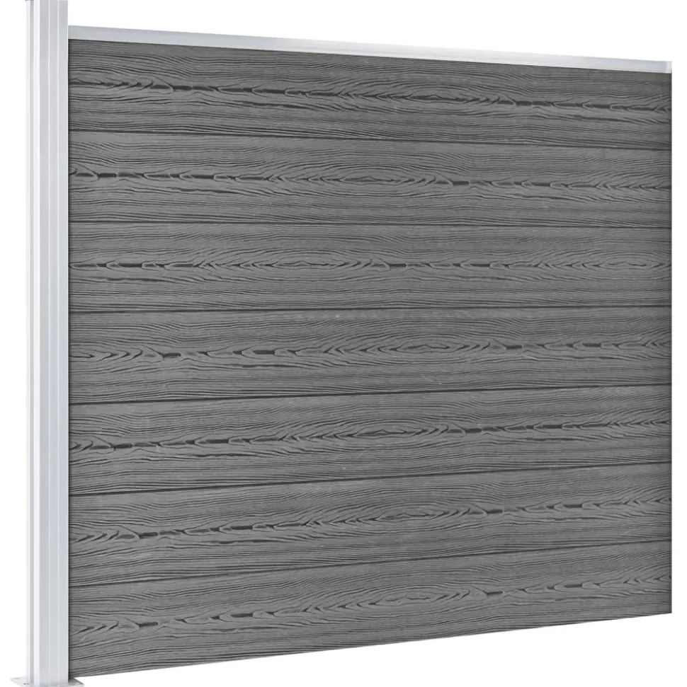 MAISON EXCLUSIVE - Ensemble de panneau de clôture wpc 526x146 cm gris