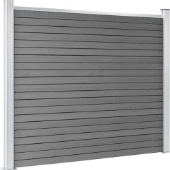 MAISON EXCLUSIVE - Ensemble de panneau de clôture wpc 526x146 cm gris