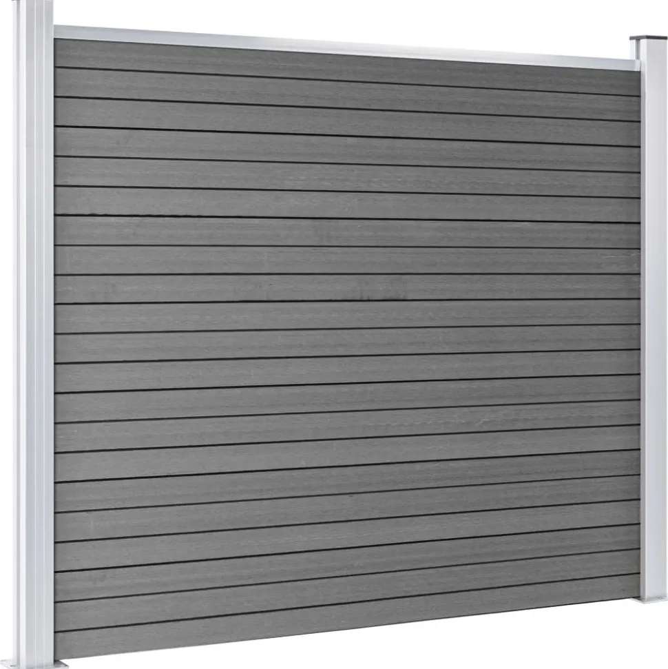 MAISON EXCLUSIVE - Ensemble de panneau de clôture wpc 526x146 cm gris