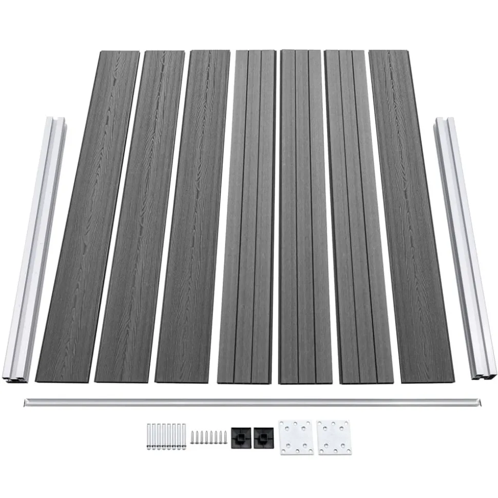 MAISON EXCLUSIVE - Ensemble de panneau de clôture wpc 526x146 cm gris