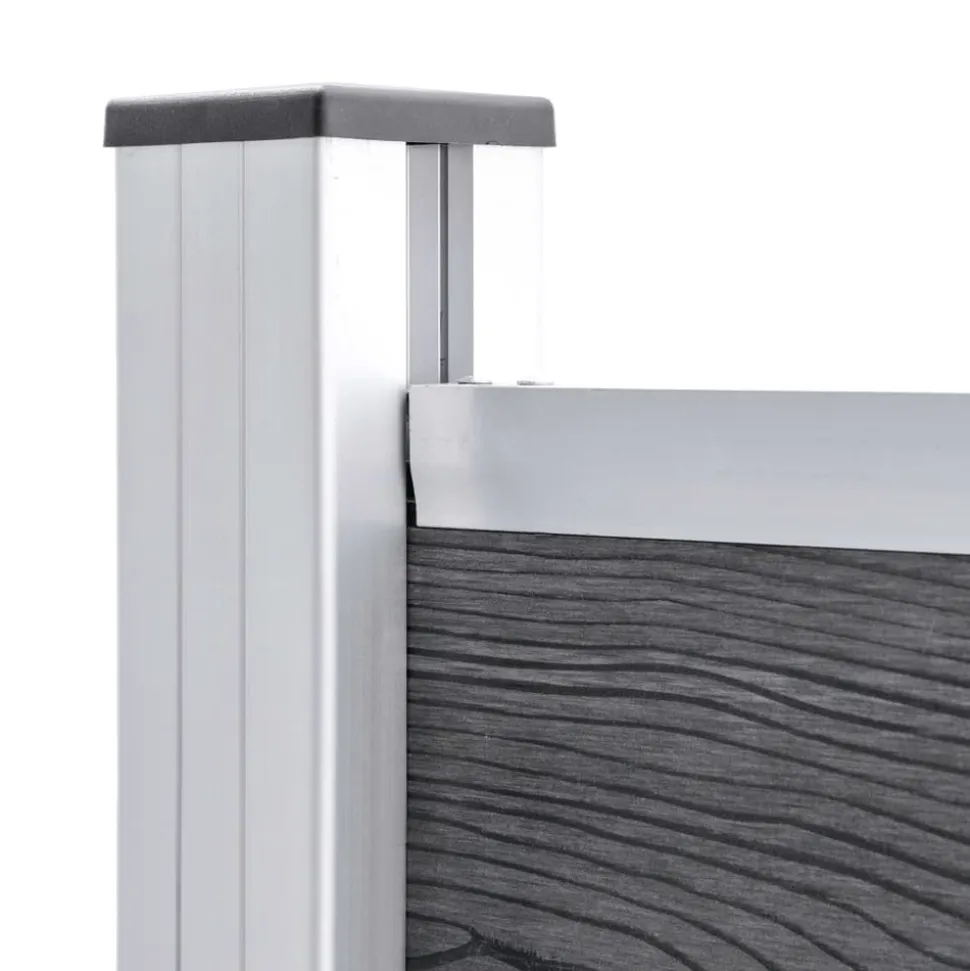 MAISON EXCLUSIVE - Ensemble de panneau de clôture wpc 526x146 cm gris