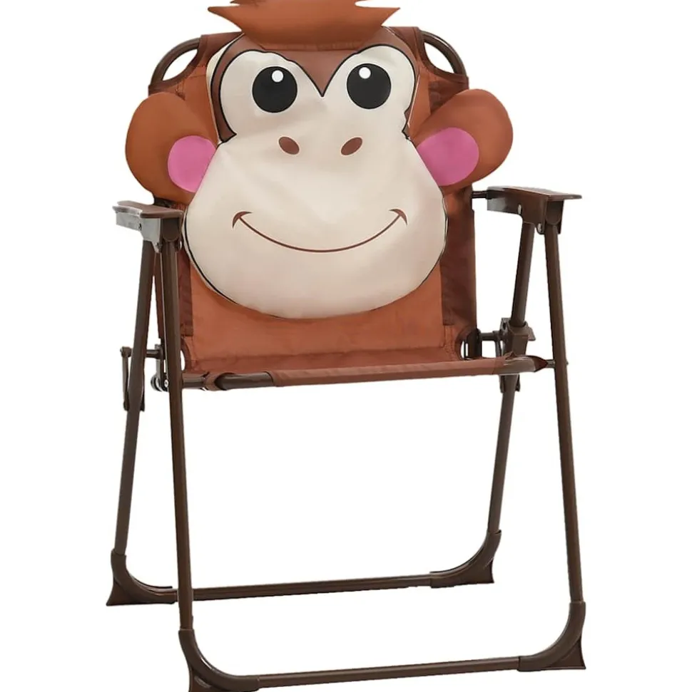 MAISON EXCLUSIVE - Ensemble de bistro avec parasol pour enfants 3 pcs marron