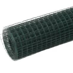 MAISON EXCLUSIVE - Grillage acier avec revêtement en pvc 25x1,5 m vert