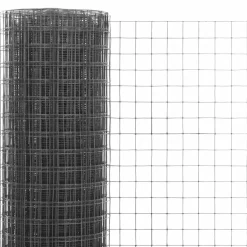 MAISON EXCLUSIVE - Grillage acier et revêtement en pvc 25 x 1 m gris