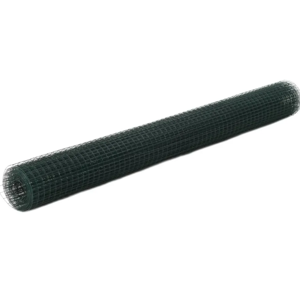 MAISON EXCLUSIVE - Grillage acier avec revêtement en pvc 10x1,5 m vert