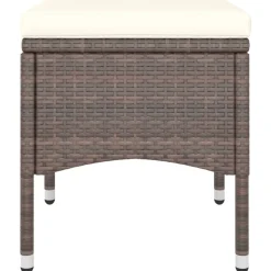 MAISON EXCLUSIVE - Jeu de chaise et tabouret de jardin 4 pcs résine tressée marron