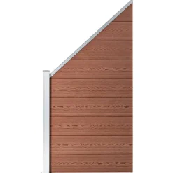 MAISON EXCLUSIVE - Panneau de clôture wpc 95x(105-180) cm marron
