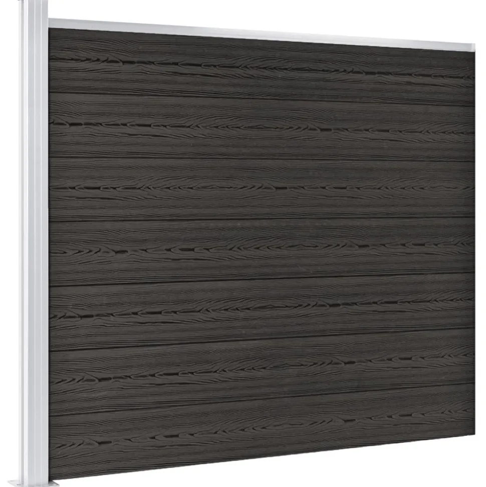 MAISON EXCLUSIVE - Panneau de clôture wpc 175x146 cm gris