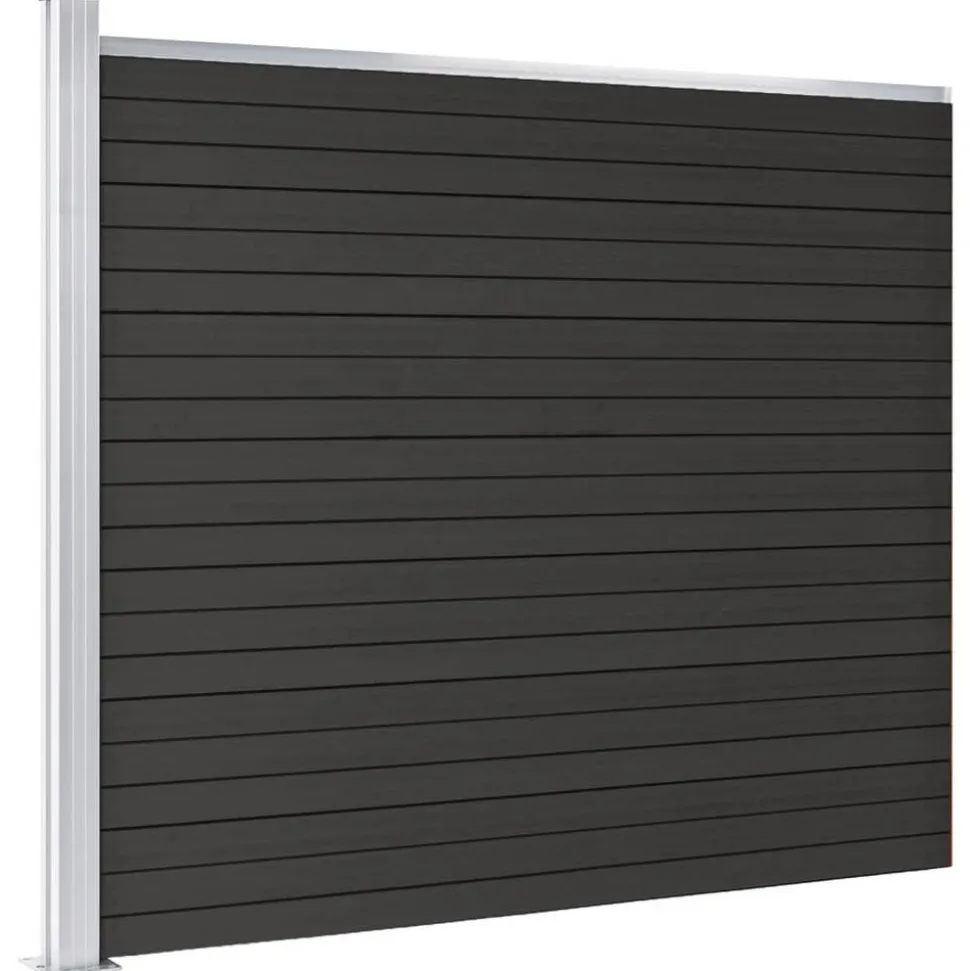MAISON EXCLUSIVE - Panneau de clôture wpc 175x146 cm gris