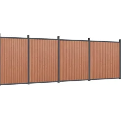 MAISON EXCLUSIVE - Panneau de clôture marron 699x186 cm wpc
