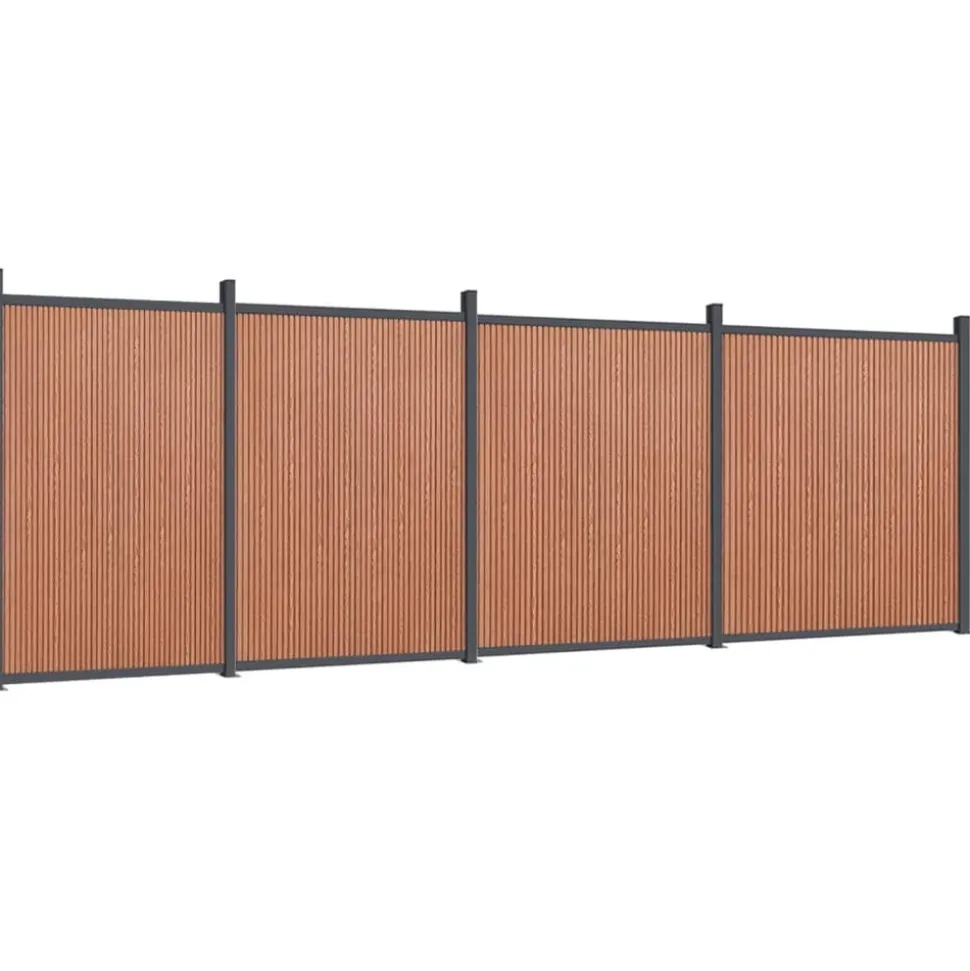 MAISON EXCLUSIVE - Panneau de clôture marron 699x186 cm wpc