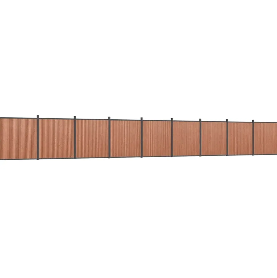 MAISON EXCLUSIVE - Panneau de clôture marron 1564x186 cm wpc