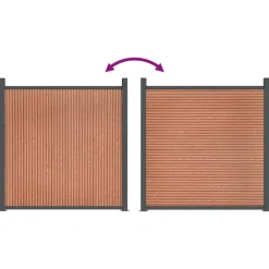 MAISON EXCLUSIVE - Panneau de clôture marron 1218x186 cm wpc