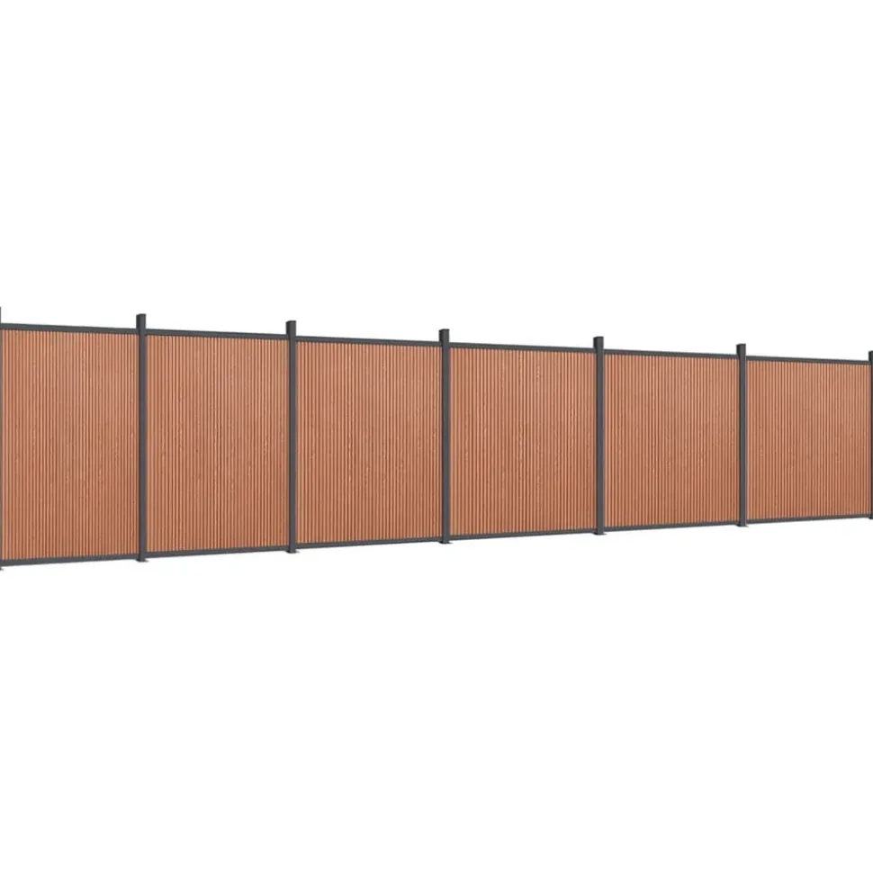 MAISON EXCLUSIVE - Panneau de clôture marron 1045x186 cm wpc