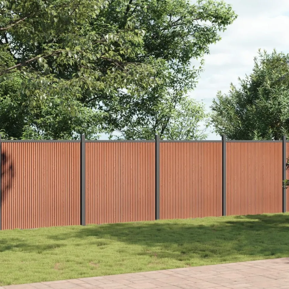 MAISON EXCLUSIVE - Panneau de clôture marron 1045x186 cm wpc