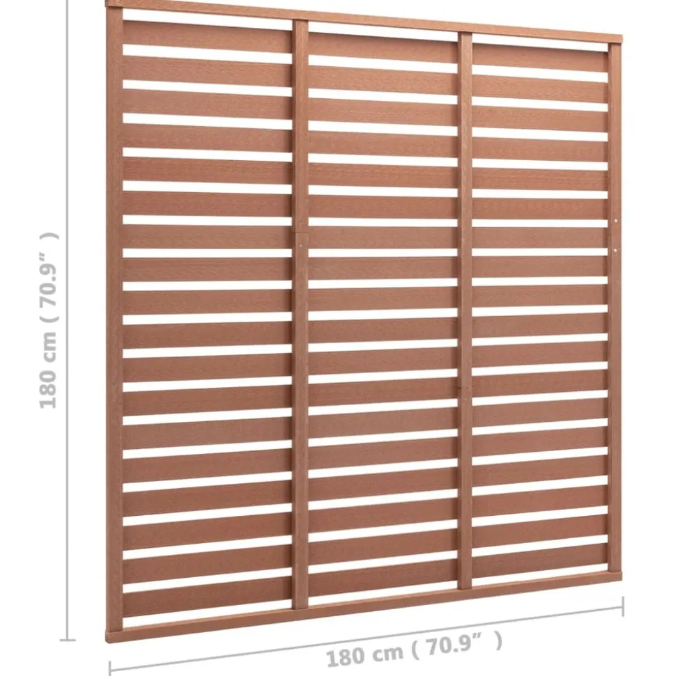 MAISON EXCLUSIVE - Panneau de clôture wpc 180x180 cm marron