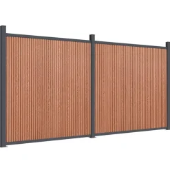 MAISON EXCLUSIVE - Panneau de clôture marron 353x186 cm wpc