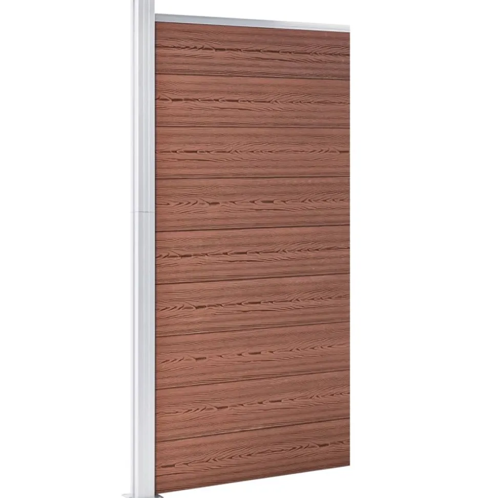 MAISON EXCLUSIVE - Panneau de clôture wpc 95x186 cm marron