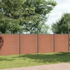 MAISON EXCLUSIVE - Panneau de clôture marron 1391x186 cm wpc