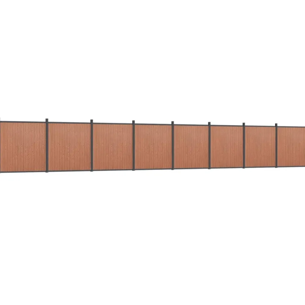 MAISON EXCLUSIVE - Panneau de clôture marron 1391x186 cm wpc
