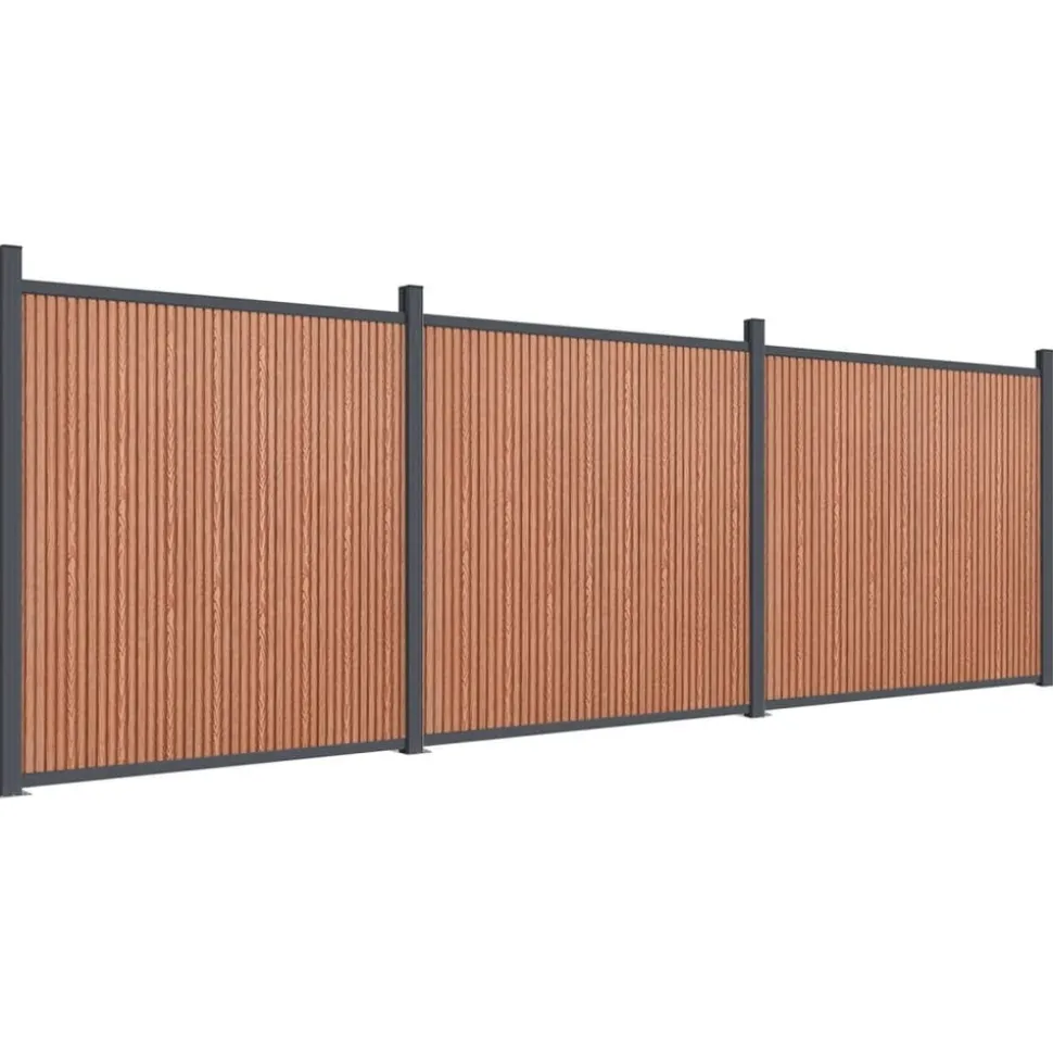 MAISON EXCLUSIVE - Panneau de clôture marron 526x186 cm wpc