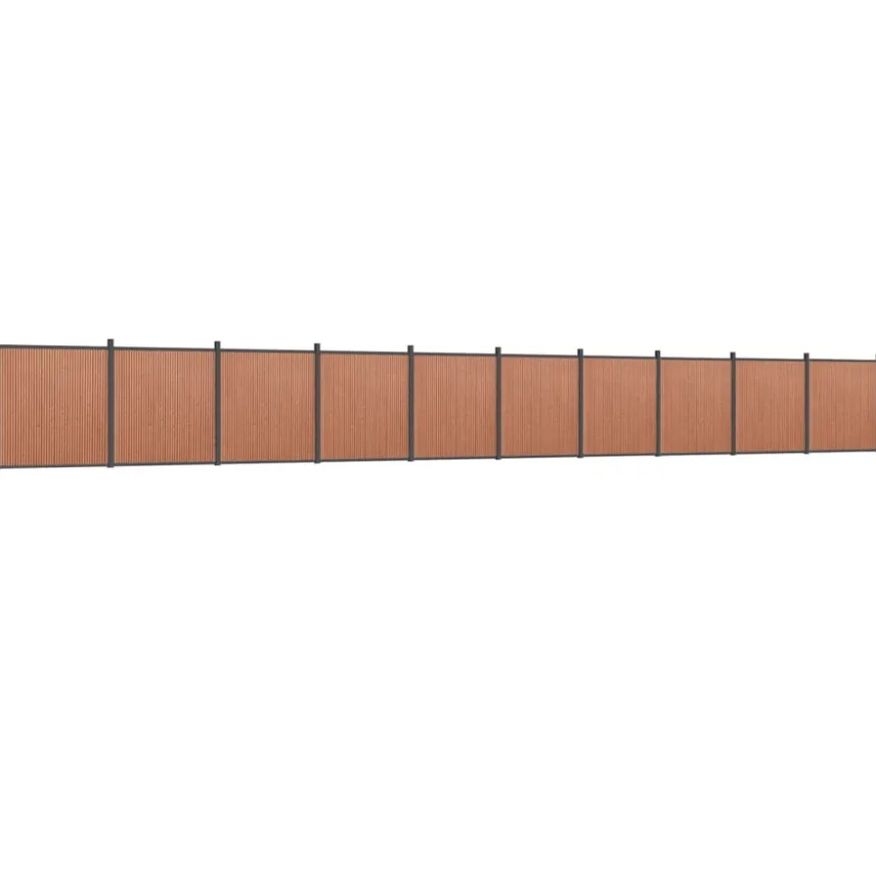 MAISON EXCLUSIVE - Panneau de clôture marron 1737x186 cm wpc