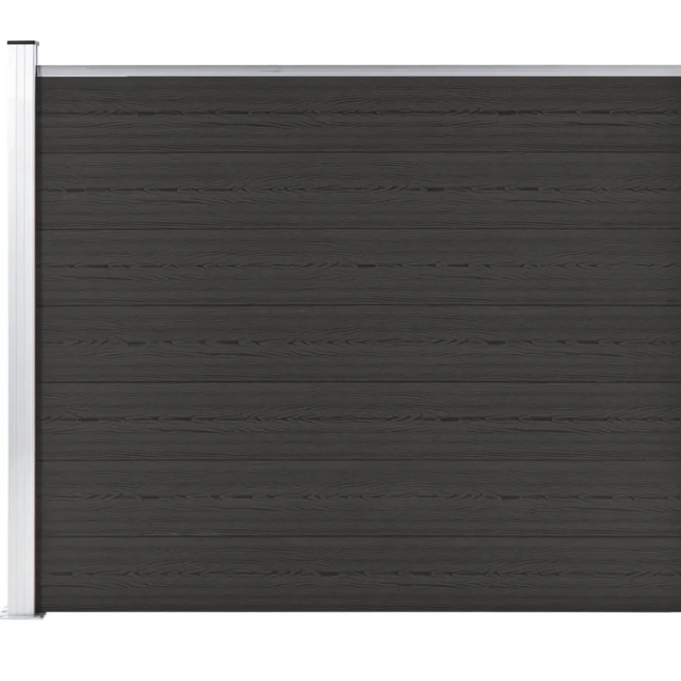 MAISON EXCLUSIVE - Panneau de clôture wpc 175x146 cm noir