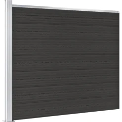 MAISON EXCLUSIVE - Panneau de clôture wpc 175x146 cm noir