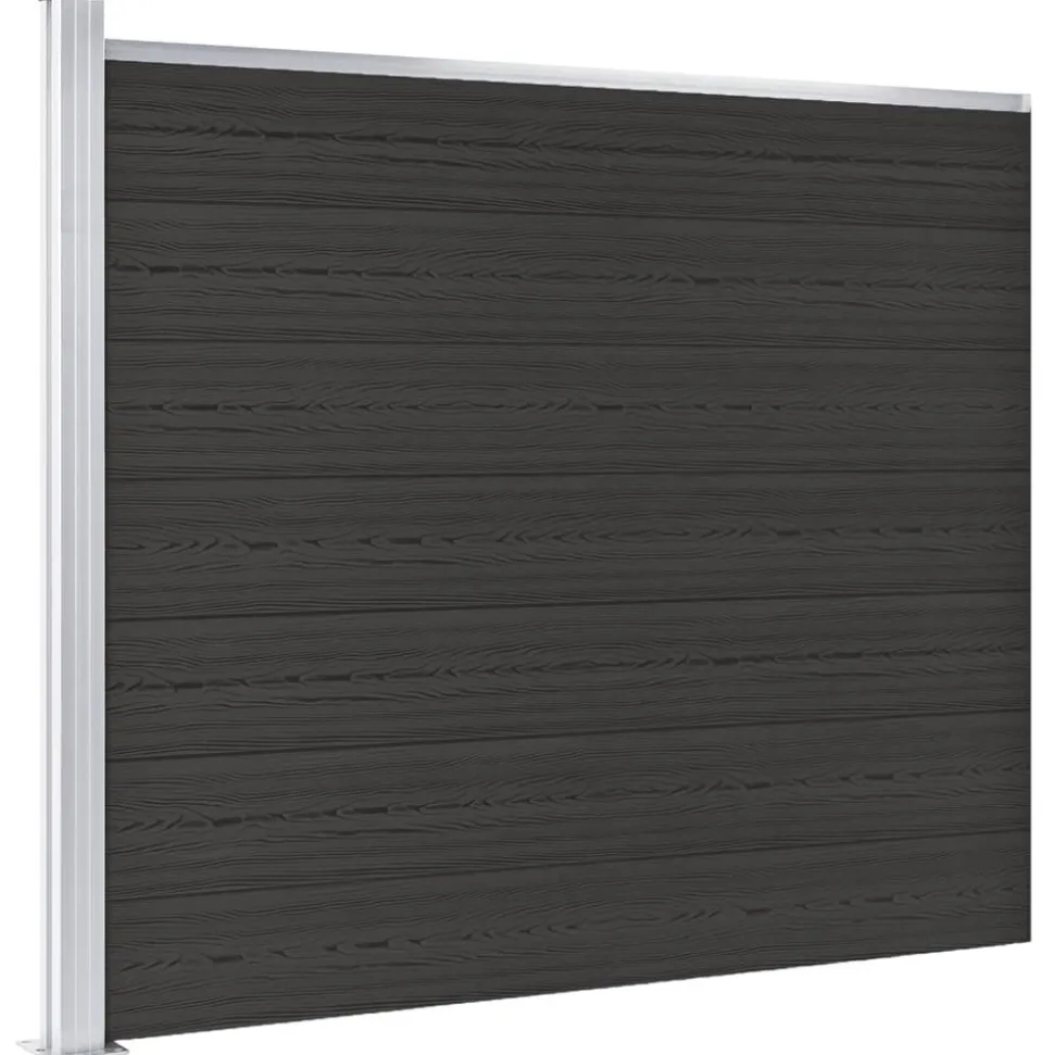 MAISON EXCLUSIVE - Panneau de clôture wpc 175x146 cm noir
