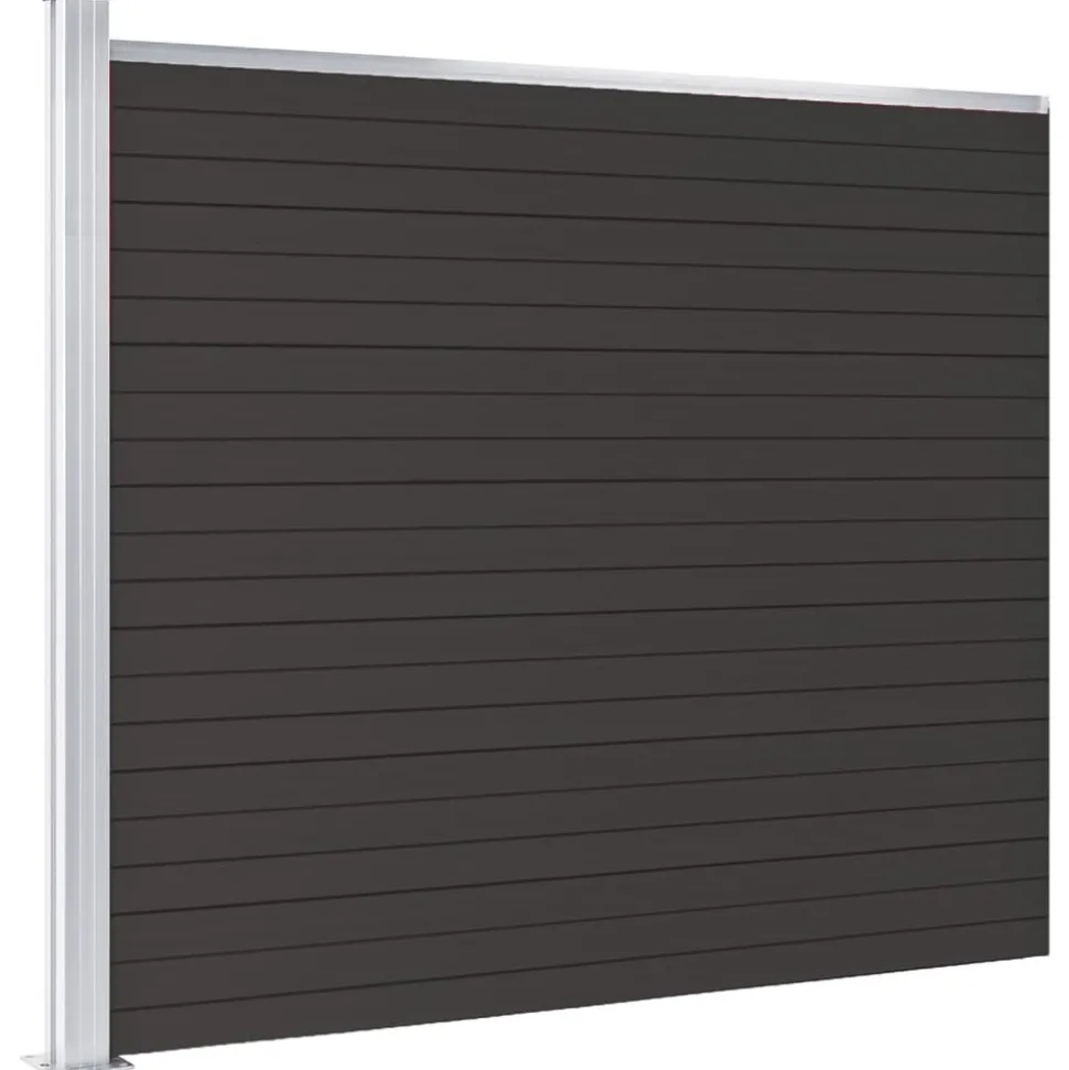 MAISON EXCLUSIVE - Panneau de clôture wpc 175x146 cm noir
