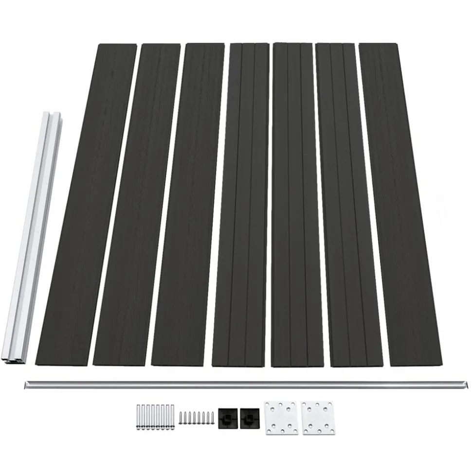MAISON EXCLUSIVE - Panneau de clôture wpc 175x146 cm noir