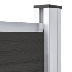 MAISON EXCLUSIVE - Panneau de clôture wpc 175x146 cm noir