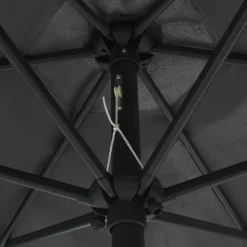 MAISON EXCLUSIVE - Parasol de jardin et lumières led mât en aluminium anthracite