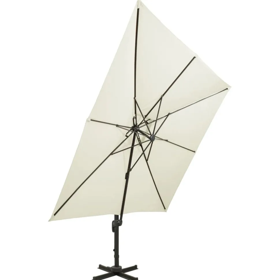 MAISON EXCLUSIVE - Parasol de jardin en porte-à-faux avec double toit sable