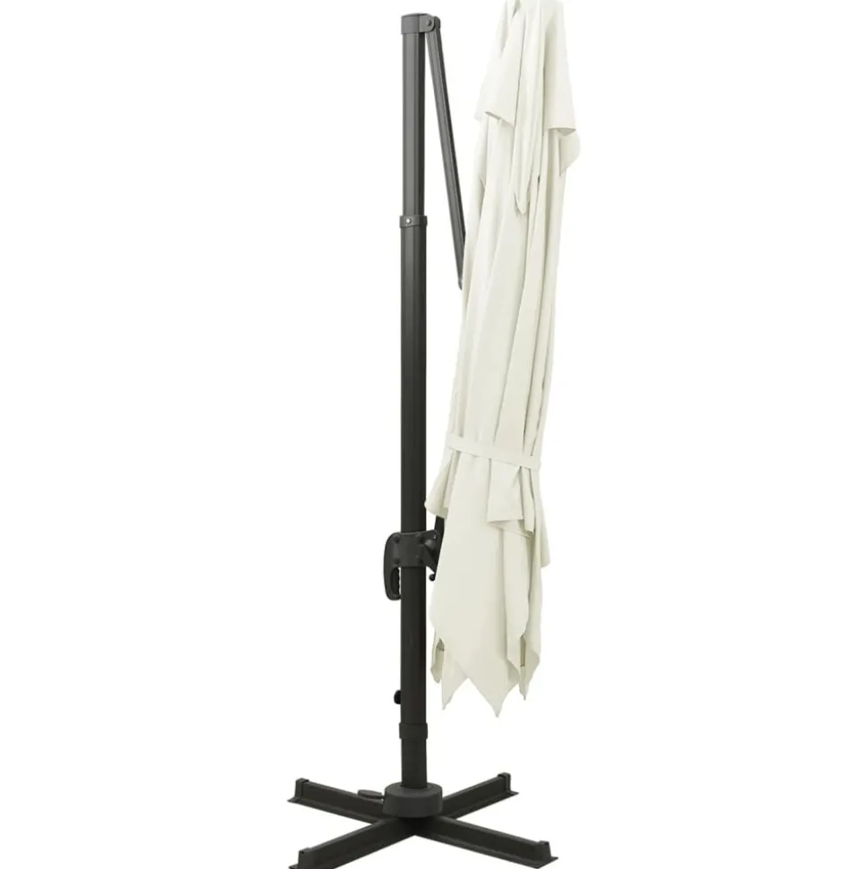 MAISON EXCLUSIVE - Parasol de jardin en porte-à-faux avec double toit sable